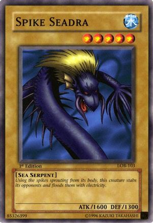 Spike Seadra (LOB-103) - The Legend of Blue Eyes White Dragon 1st Edition - Premium Yugioh Single from Konami - Just $1.25! Shop now at Game Crave Tournament Store