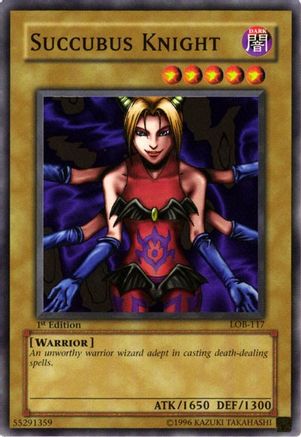 Succubus Knight (LOB-117) - The Legend of Blue Eyes White Dragon Unlimited - Premium Yugioh Single from Konami - Just $0.08! Shop now at Game Crave Tournament Store