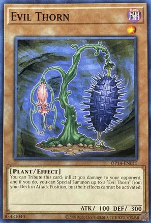Evil Thorn (OP14-EN015) - OTS Tournament Pack 14 Unlimited - Premium Yugioh Single from Konami - Just $0.25! Shop now at Game Crave Tournament Store