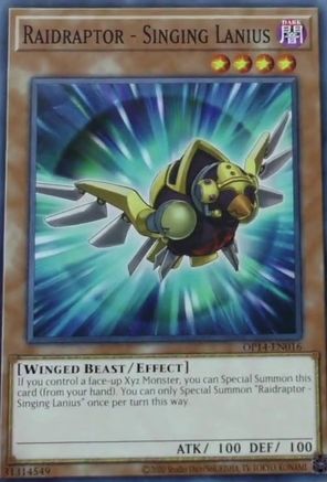 Raidraptor - Singing Lanius (OP14-EN016) - OTS Tournament Pack 14 Unlimited - Premium Yugioh Single from Konami - Just $0.25! Shop now at Game Crave Tournament Store
