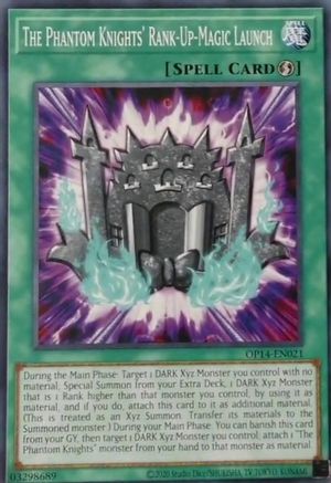 The Phantom Knights' Rank-Up-Magic Launch (OP14-EN021) - OTS Tournament Pack 14 Unlimited - Premium Yugioh Single from Konami - Just $0.25! Shop now at Game Crave Tournament Store