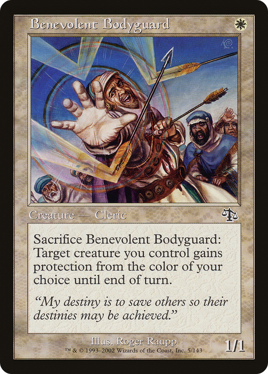 Benevolent Bodyguard (JUD-005) - Judgment Foil - Premium MTG Single from Wizards of the Coast - Just $9.95! Shop now at Game Crave Tournament Store