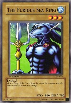 The Furious Sea King (LOB-033) - The Legend of Blue Eyes White Dragon Unlimited - Premium Yugioh Single from Konami - Just $0.25! Shop now at Game Crave Tournament Store