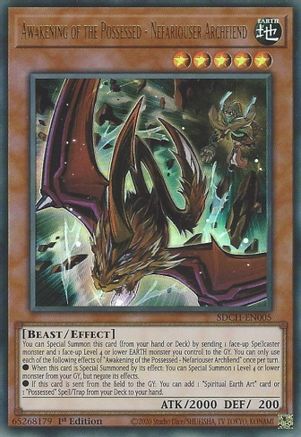 Awakening of the Possessed - Nefariouser Archfiend (SDCH-EN005) - Structure Deck: Spirit Charmers 1st Edition - Premium Yugioh Single from Konami - Just $0.25! Shop now at Game Crave Tournament Store