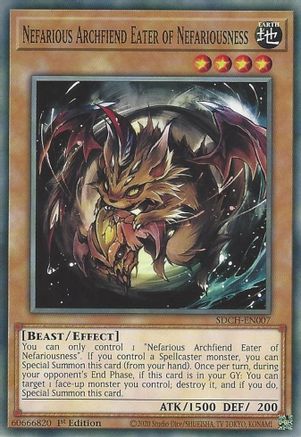 Nefarious Archfiend Eater of Nefariousness (SDCH-EN007) - Structure Deck: Spirit Charmers 1st Edition - Premium Yugioh Single from Konami - Just $0.25! Shop now at Game Crave Tournament Store