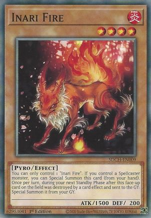 Inari Fire (SDCH-EN009) - Structure Deck: Spirit Charmers 1st Edition - Premium Yugioh Single from Konami - Just $0.25! Shop now at Game Crave Tournament Store