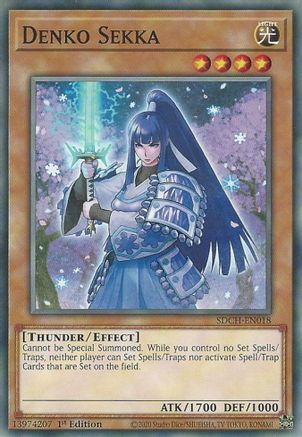 Denko Sekka (SDCH-EN018) - Structure Deck: Spirit Charmers 1st Edition - Premium Yugioh Single from Konami - Just $0.25! Shop now at Game Crave Tournament Store