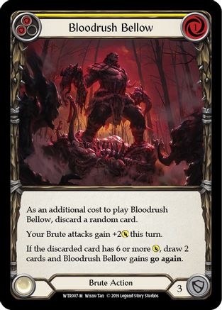 Bloodrush Bellow (WTR007) - Welcome to Rathe Unlimited Edition Rainbow Foil - Premium Flesh And Blood Single from Legend Story Studios - Just $3.12! Shop now at Game Crave Tournament Store