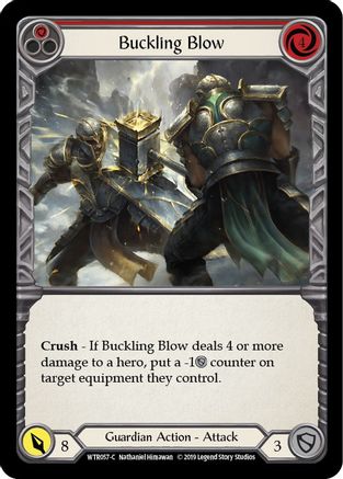 Buckling Blow (Red) (WTR057) - Welcome to Rathe 1st Edition Rainbow Foil - Premium Flesh And Blood Single from Legend Story Studios - Just $15.18! Shop now at Game Crave Tournament Store