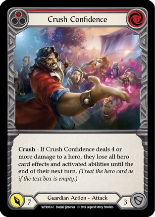 Crush Confidence (Red) (WTR063) - Welcome to Rathe 1st Edition Rainbow Foil - Premium Flesh And Blood Single from Legend Story Studios - Just $1.41! Shop now at Game Crave Tournament Store