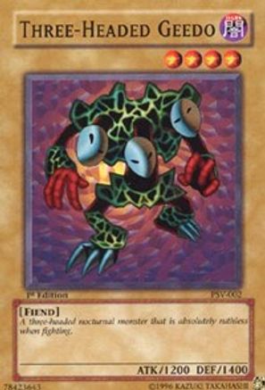 Three-Headed Geedo (PSV-002) - Pharaoh's Servant 1st Edition - Premium Yugioh Single from Konami - Just $0.25! Shop now at Game Crave Tournament Store