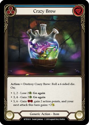 Crazy Brew (WTR162) - Welcome to Rathe Unlimited Edition Rainbow Foil - Premium Flesh And Blood Single from Legend Story Studios - Just $0.26! Shop now at Game Crave Tournament Store