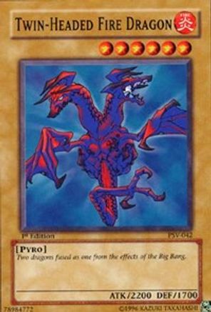 Twin-Headed Fire Dragon (PSV-042) - Pharaoh's Servant 1st Edition - Premium Yugioh Single from Konami - Just $0.26! Shop now at Game Crave Tournament Store