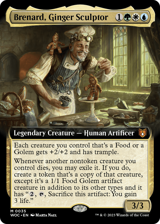 Brenard, Ginger Sculptor (WOC-035) - Wilds of Eldraine Commander: (Extended Art) - Premium MTG Single from Wizards of the Coast - Just $0.81! Shop now at Game Crave Tournament Store