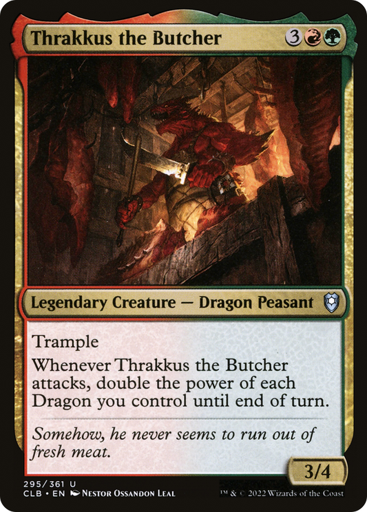 Thrakkus the Butcher (CLB-295) - Commander Legends: Battle for Baldur's Gate - Premium MTG Single from Wizards of the Coast - Just $0.08! Shop now at Game Crave Tournament Store