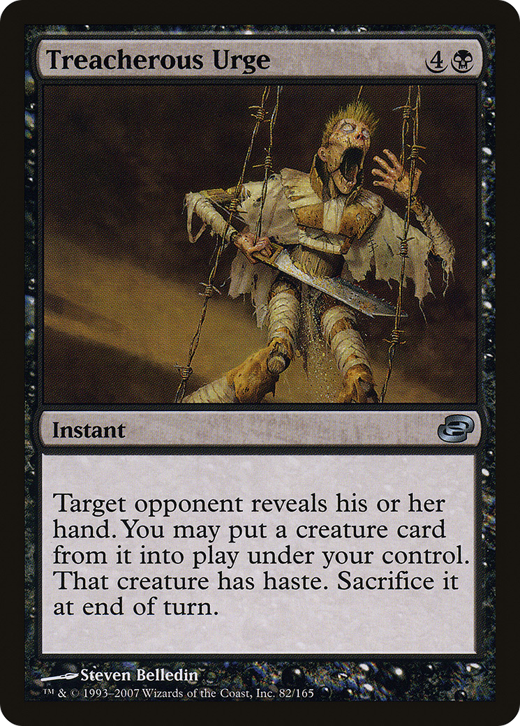 Treacherous Urge (PLC-082) - Planar Chaos - Premium MTG Single from Wizards of the Coast - Just $0.08! Shop now at Game Crave Tournament Store