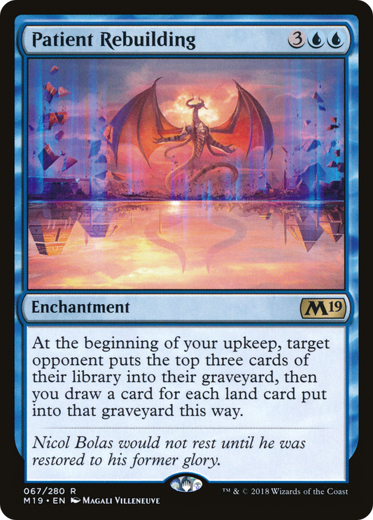 Patient Rebuilding (M19-067) - Core Set 2019 - Premium MTG Single from Wizards of the Coast - Just $0.46! Shop now at Game Crave Tournament Store