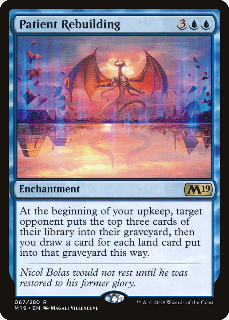 Patient Rebuilding (M19-067) - Core Set 2019 Foil - Premium MTG Single from Wizards of the Coast - Just $0.71! Shop now at Game Crave Tournament Store