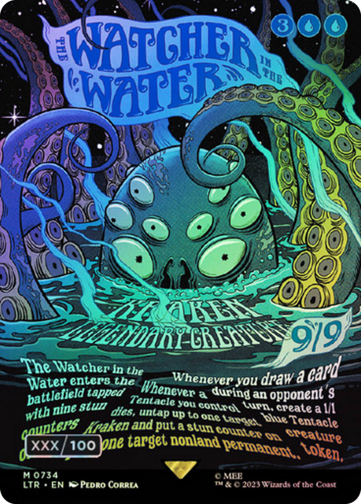 The Watcher in the Water (LTR-734Z) - The Lord of the Rings: Tales of Middle-earth (Borderless) Foil - Premium MTG Single from Wizards of the Coast - Just $235.68! Shop now at Game Crave Tournament Store
