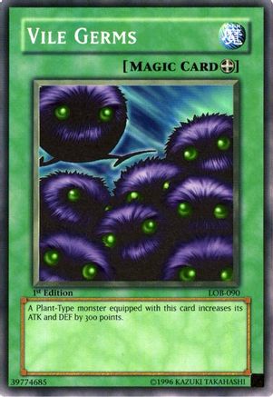 Vile Germs (LOB-090) - The Legend of Blue Eyes White Dragon 1st Edition - Premium Yugioh Single from Konami - Just $11.39! Shop now at Game Crave Tournament Store