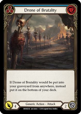 Drone of Brutality (Blue) (BVO025) - Hero Deck: Bravo 1st Edition - Premium Flesh And Blood Single from Legend Story Studios - Just $0.71! Shop now at Game Crave Tournament Store