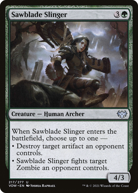 Sawblade Slinger (VOW-217) - Innistrad: Crimson Vow Foil - Premium MTG Single from Wizards of the Coast - Just $0.08! Shop now at Game Crave Tournament Store