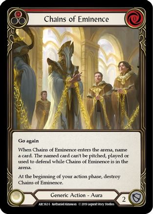 Chains of Eminence (ARC162) - Arcane Rising Unlimited Edition Rainbow Foil - Premium Flesh And Blood Single from Legend Story Studios - Just $1.31! Shop now at Game Crave Tournament Store