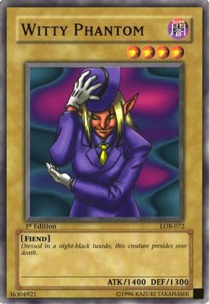 Witty Phantom (LOB-072) - The Legend of Blue Eyes White Dragon 1st Edition - Premium Yugioh Single from Konami - Just $1.78! Shop now at Game Crave Tournament Store