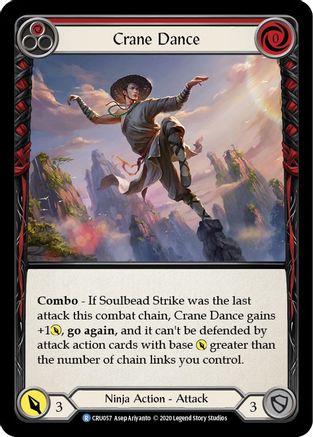 Crane Dance (Red) (CRU057) - Crucible of War Unlimited Edition Rainbow Foil - Premium Flesh And Blood Single from Legend Story Studios - Just $0.14! Shop now at Game Crave Tournament Store