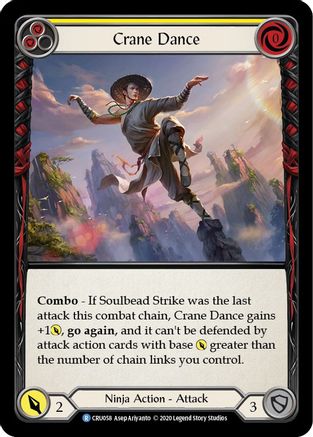 Crane Dance (Yellow) (CRU058) - Crucible of War 1st Edition Rainbow Foil - Premium Flesh And Blood Single from Legend Story Studios - Just $1.23! Shop now at Game Crave Tournament Store