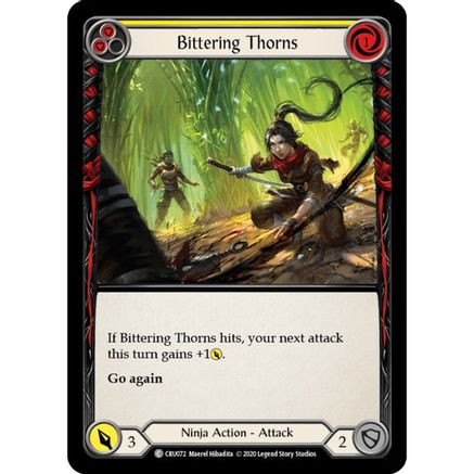 Bittering Thorns (CRU072) - Crucible of War 1st Edition Rainbow Foil - Premium Flesh And Blood Single from Legend Story Studios - Just $0.08! Shop now at Game Crave Tournament Store