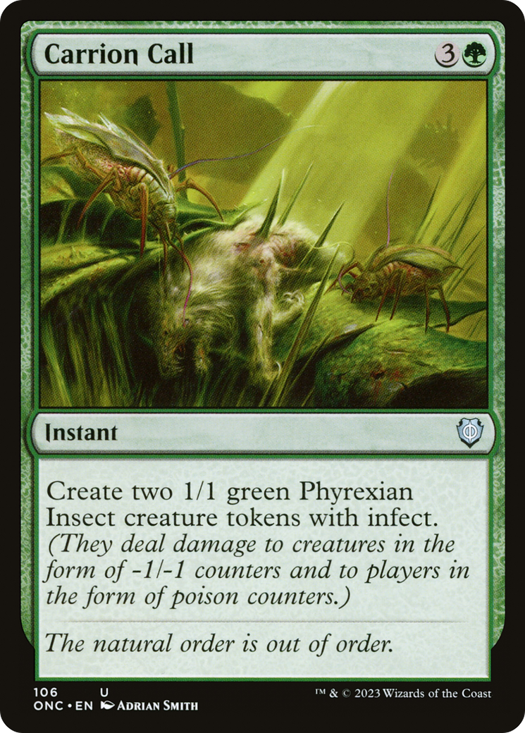 Carrion Call (ONC-106) - Phyrexia: All Will Be One Commander - Premium MTG Single from Wizards of the Coast - Just $0.08! Shop now at Game Crave Tournament Store