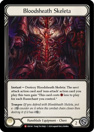 Bloodsheath Skeleta (CRU141) - Crucible of War Unlimited Edition Rainbow Foil - Premium Flesh And Blood Single from Legend Story Studios - Just $1.81! Shop now at Game Crave Tournament Store