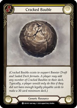 Cracked Bauble (CRU195) - Crucible of War Unlimited Edition Rainbow Foil - Premium Flesh And Blood Single from Legend Story Studios - Just $0.30! Shop now at Game Crave Tournament Store