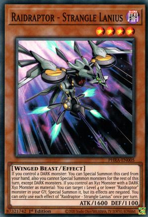 Raidraptor - Strangle Lanius (PHRA-EN005) - Phantom Rage 1st Edition - Premium Yugioh Single from Konami - Just $1.36! Shop now at Game Crave Tournament Store