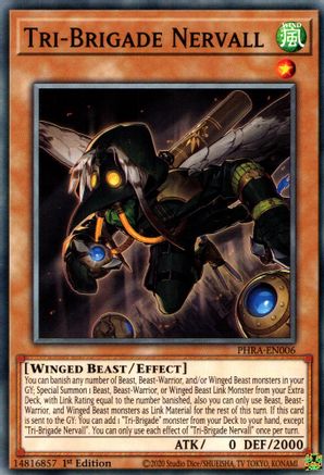 Tri-Brigade Nervall (PHRA-EN006) - Phantom Rage 1st Edition - Premium Yugioh Single from Konami - Just $0.25! Shop now at Game Crave Tournament Store