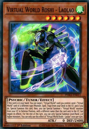 Virtual World Roshi - Laolao (PHRA-EN011) - Phantom Rage 1st Edition - Premium Yugioh Single from Konami - Just $0.25! Shop now at Game Crave Tournament Store