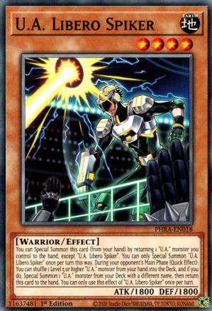 U.A. Libero Spiker (PHRA-EN018) - Phantom Rage 1st Edition - Premium Yugioh Single from Konami - Just $0.25! Shop now at Game Crave Tournament Store