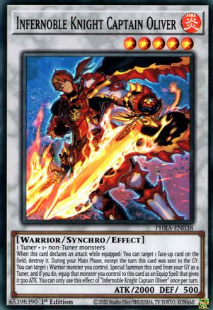 Infernoble Knight Captain Oliver (PHRA-EN038) - Phantom Rage 1st Edition - Premium Yugioh Single from Konami - Just $0.25! Shop now at Game Crave Tournament Store