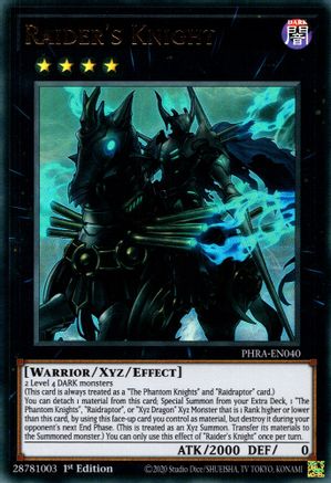 Raider's Knight (PHRA-EN040) - Phantom Rage 1st Edition - Premium Yugioh Single from Konami - Just $2.45! Shop now at Game Crave Tournament Store