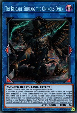 Tri-Brigade Shuraig the Ominous Omen (PHRA-EN048) - Phantom Rage 1st Edition - Premium Yugioh Single from Konami - Just $2.63! Shop now at Game Crave Tournament Store