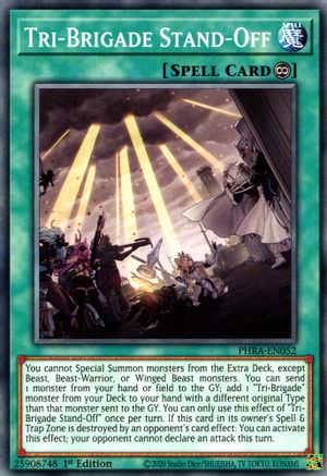 Tri-Brigade Stand-Off (PHRA-EN052) - Phantom Rage 1st Edition - Premium Yugioh Single from Konami - Just $0.25! Shop now at Game Crave Tournament Store