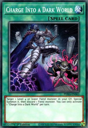 Charge Into a Dark World (PHRA-EN063) - Phantom Rage 1st Edition - Premium Yugioh Single from Konami - Just $0.25! Shop now at Game Crave Tournament Store