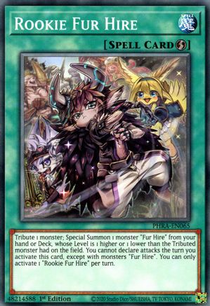 Rookie Fur Hire (PHRA-EN065) - Phantom Rage 1st Edition - Premium Yugioh Single from Konami - Just $0.25! Shop now at Game Crave Tournament Store