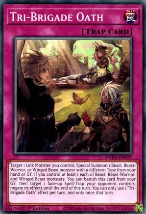 Tri-Brigade Oath (PHRA-EN071) - Phantom Rage 1st Edition - Premium Yugioh Single from Konami - Just $0.25! Shop now at Game Crave Tournament Store