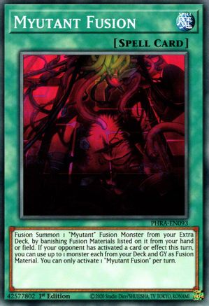 Myutant Fusion (PHRA-EN093) - Phantom Rage 1st Edition - Premium Yugioh Single from Konami - Just $0.25! Shop now at Game Crave Tournament Store