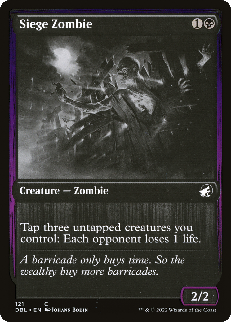 Siege Zombie (DBL-121) - Innistrad: Double Feature Foil - Premium MTG Single from Wizards of the Coast - Just $0.10! Shop now at Game Crave Tournament Store