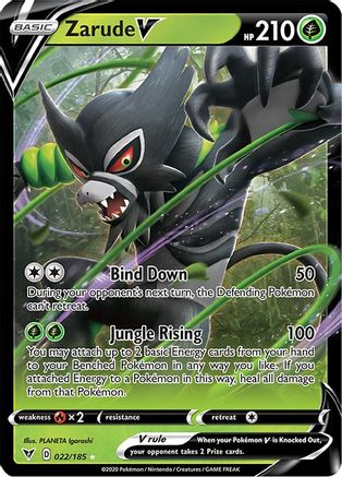 Zarude V 22/185 - Vivid Voltage Holofoil - Premium Pokemon Single from Nintendo - Just $0.50! Shop now at Game Crave Tournament Store