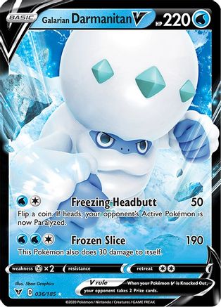 Galarian Darmanitan V 36/185 - Vivid Voltage Holofoil - Premium Pokemon Single from Nintendo - Just $0.50! Shop now at Game Crave Tournament Store