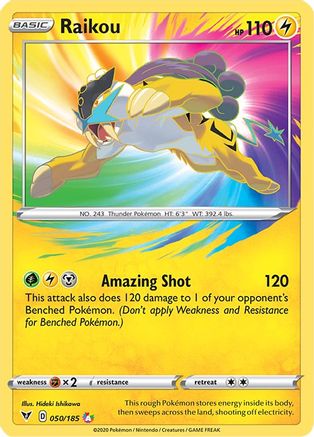 Raikou 50/185 - Vivid Voltage Holofoil - Premium Pokemon Single from Nintendo - Just $1.11! Shop now at Game Crave Tournament Store